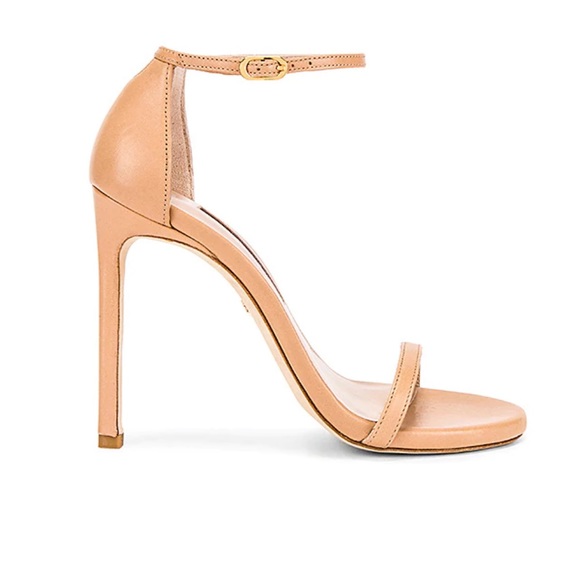 Stuart Weitzman Nudist Heels, Adobe Leather - Picture 2 of 16